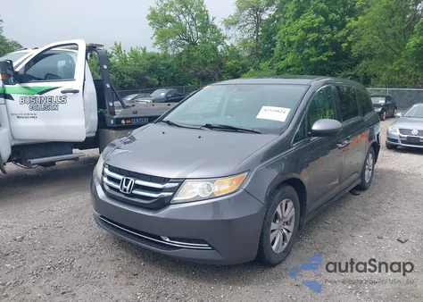 2015 Honda Odyssey Ex-L из США, поврежденный, VIN 5FNRL5H67FB119534
